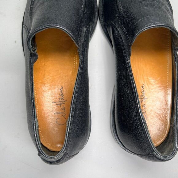 Cole Haan Loafers Men\'s Size 9.5 Black Leather Apron‎ Toe Slip On Dress Shoes main image 13